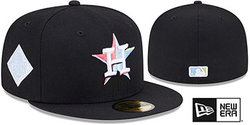 Astros 'COLOR PACK SIDE-PATCH' Black Fitted Hat by New Era