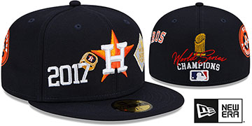 Astros 'RINGS-N-CHAMPIONS' Navy Fitted Hat by New Era
