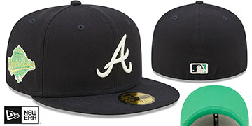 Braves 1995 WS 'CITRUS POP' Navy-Green Fitted Hat by New Era