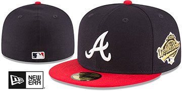 Braves 'WORLD SERIES SIDE PATCH' Fitted Hat by New Era