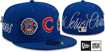 Cubs 'HISTORIC CHAMPIONS' Royal Fitted Hat by New Era