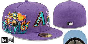 Diamondbacks 'GROOVY' Purple Fitted Hat by New Era