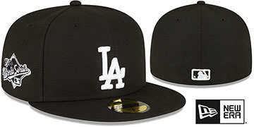 Dodgers 1988 'WORLD SERIES SIDE-PATCH UP' Black-White Fitted Hat by New Era