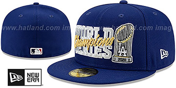 Dodgers '2020 WORLD SERIES' CHAMPIONS TROPHY Royal Fitted Hat by New Era
