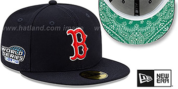 Red Sox 'BANDANA KELLY BOTTOM' Navy Fitted Hat by New Era