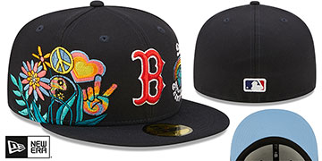 Red Sox 'GROOVY' Navy Fitted Hat by New Era