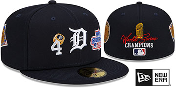 Tigers 'RINGS-N-CHAMPIONS' Navy Fitted Hat by New Era