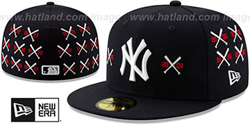 Yankees 'SPIKE LEE' CROSSED-BATS Navy Fitted Hat by New Era