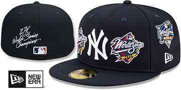 Yankees 'WORLD SERIES CHAMPS ELEMENTS' Navy Fitted Hat by New Era