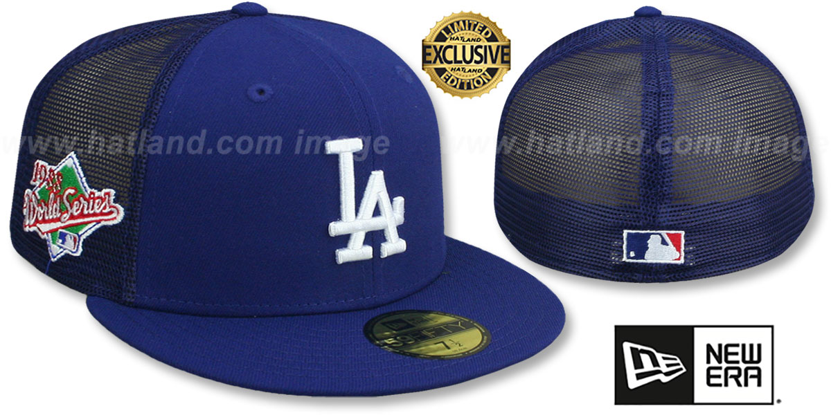 Dodgers 1988 WS 'MESH-BACK SIDE-PATCH' Royal-Royal Fitted Hat by New Era