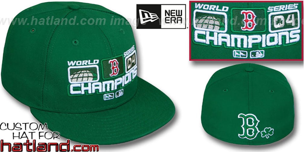 Red Sox 2004 St PATS 'WS CHAMPS' Green Fitted Hat by New Era