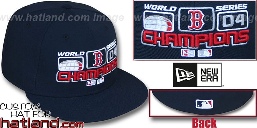 Red Sox 'WS CHAMPS SCOREBOARD' Navy Fitted Hat by New Era