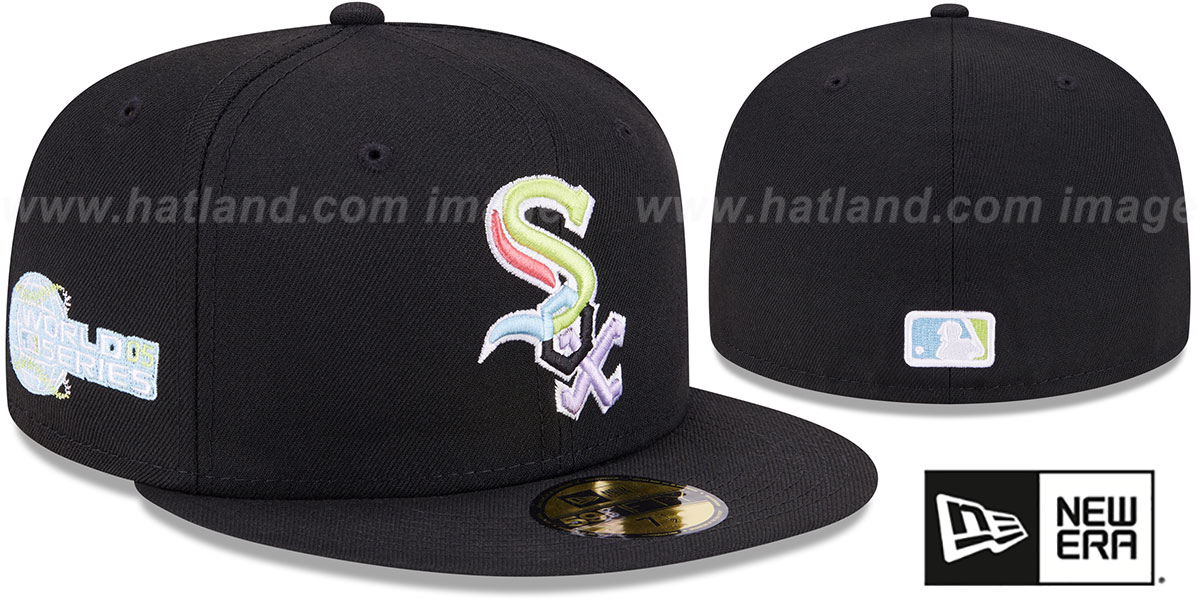 White Sox 'COLOR PACK SIDE-PATCH' Black Fitted Hat by New Era