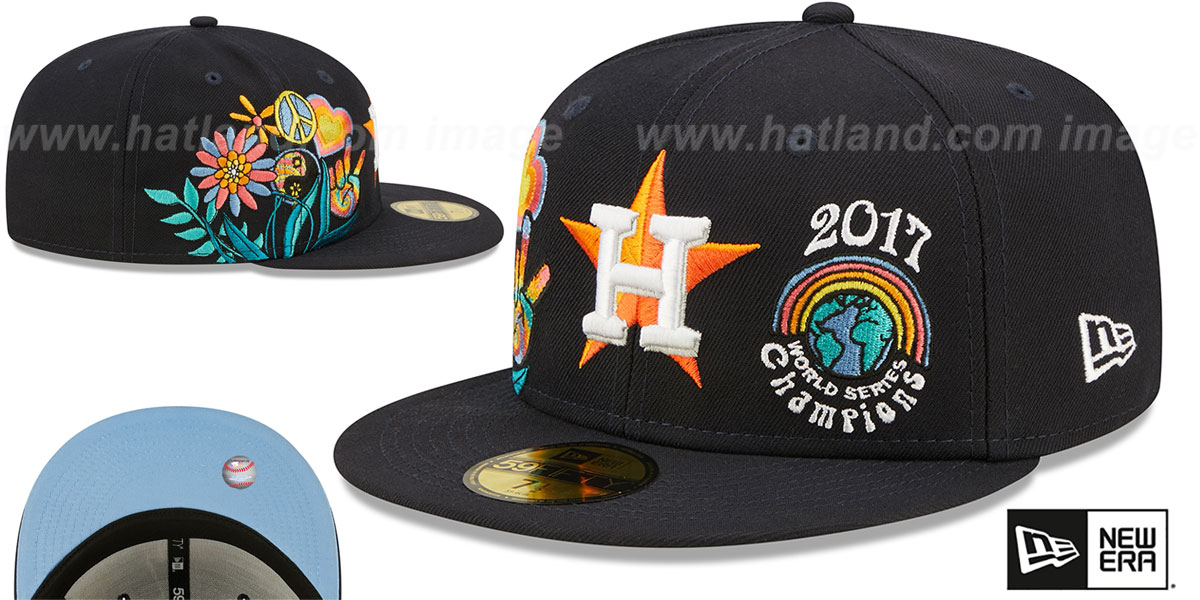 Astros 'GROOVY' Navy Fitted Hat by New Era