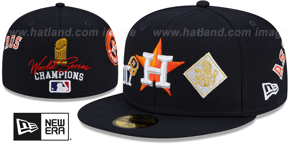 Astros 'RINGS-N-CHAMPIONS' Navy Fitted Hat by New Era