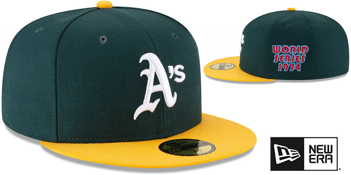 Athletics 1974 'WORLD SERIES CHAMPS' GAME Hat by New Era