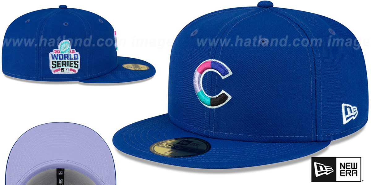 Cubs 2016 WS 'POLAR LIGHTS' Royal-Lavender Fitted Hat by New Era