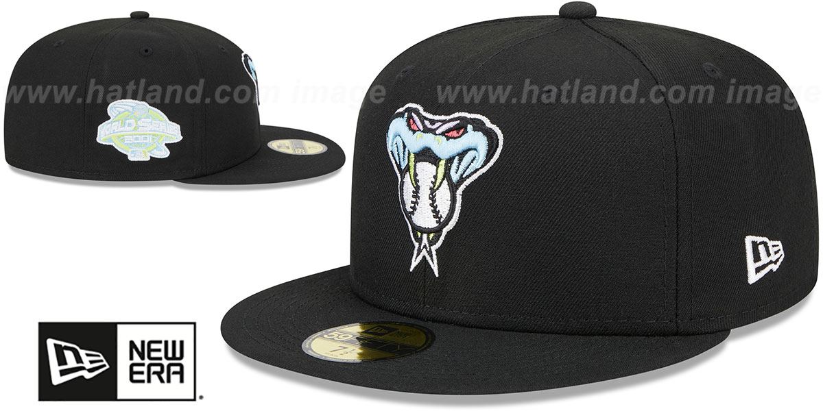 Diamondbacks 'COLOR PACK SIDE-PATCH' Black Fitted Hat by New Era