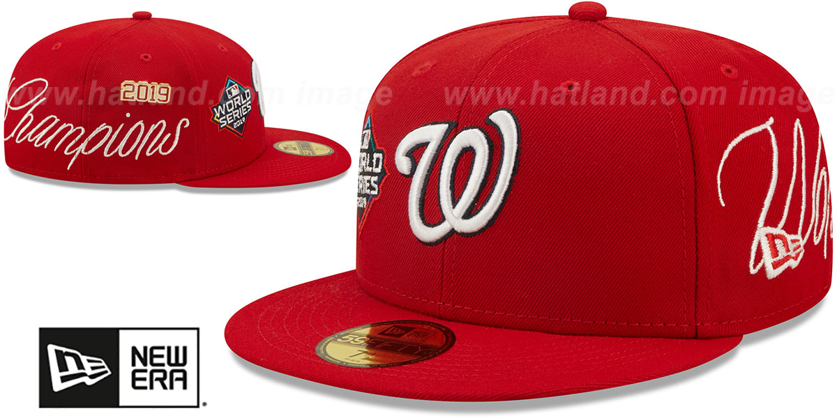 Nationals 'HISTORIC CHAMPIONS' Red Fitted Hat by New Era