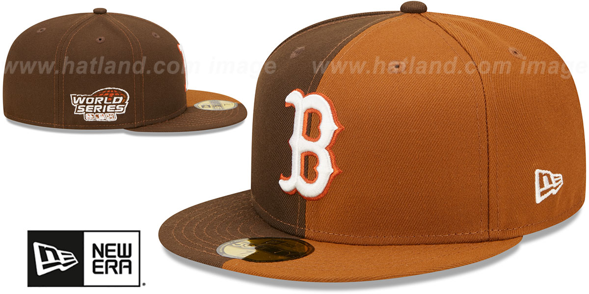 Red Sox 2004 'SPLIT SIDE-PATCH' Brown-Wheat Fitted Hat by New Era