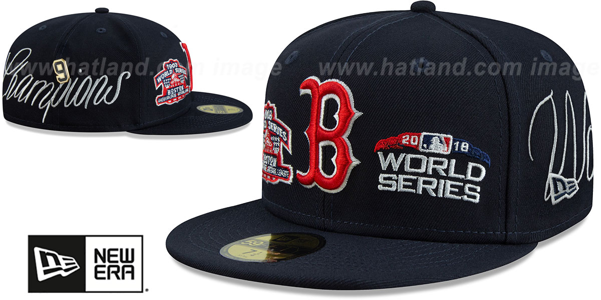 Red Sox 'HISTORIC CHAMPIONS' Navy Fitted Hat by New Era