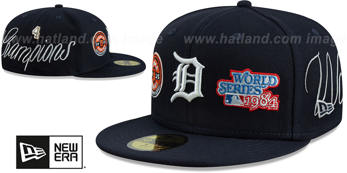 Tigers 'HISTORIC CHAMPIONS' Navy Fitted Hat by New Era