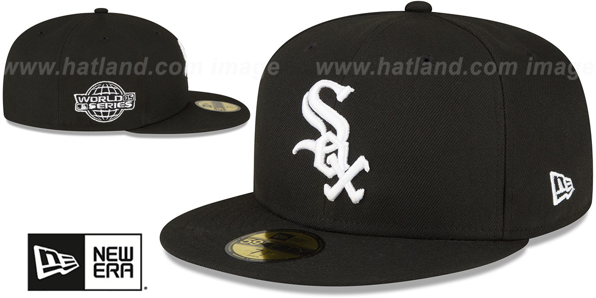 White Sox 2005 'WORLD SERIES SIDE-PATCH UP' Black-White Fitted Hat by New Era