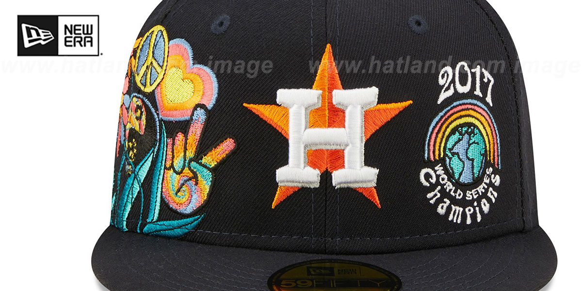 Astros 'GROOVY' Navy Fitted Hat by New Era