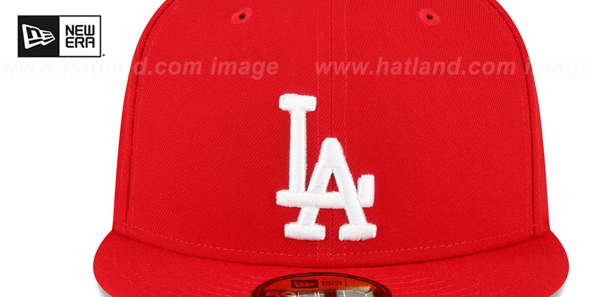 Dodgers 1988 'WS SIDE-PATCH UP' Red-White Fitted Hat by New Era