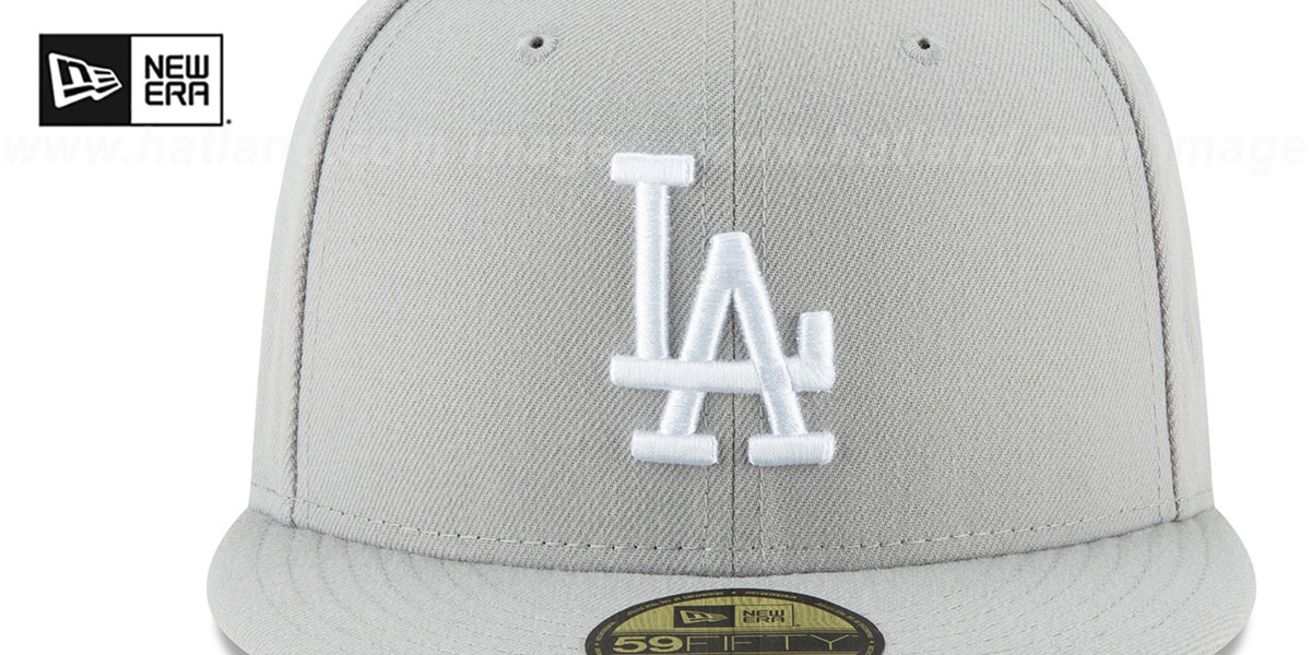 Dodgers '2024 WORLD SERIES' CHAMPIONS Grey-White Fitted Hat by New Era