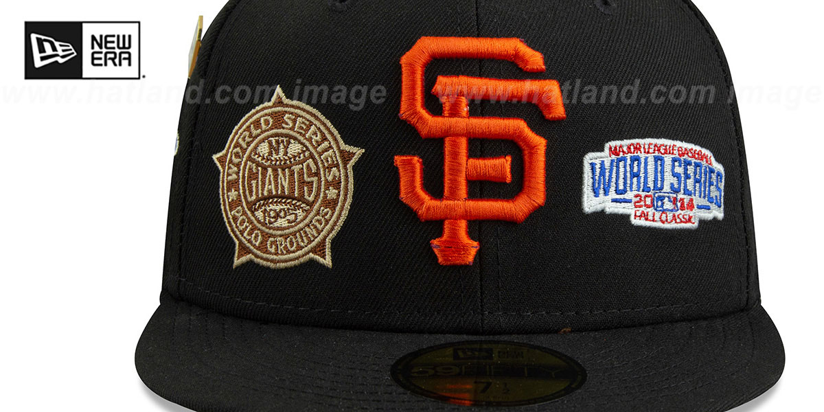 Giants 'HISTORIC CHAMPIONS' Black Fitted Hat by New Era