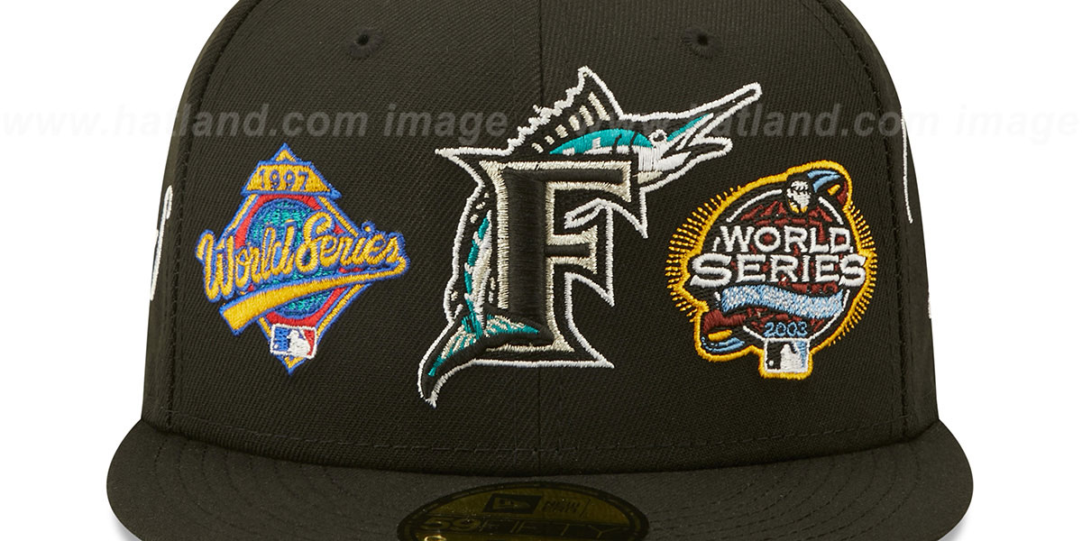 Marlins 'HISTORIC CHAMPIONS' Black Fitted Hat by New Era