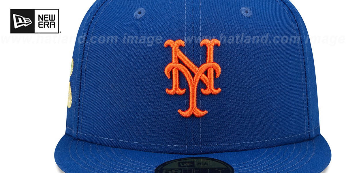 Mets 1986 WS 'CITRUS POP' Royal-Green Fitted Hat by New Era