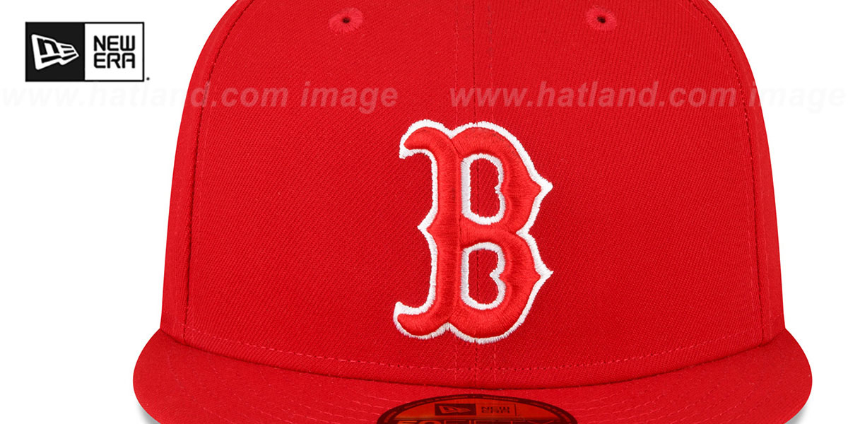 Red Sox 2004 'WS SIDE-PATCH UP' Red-White Fitted Hat by New Era