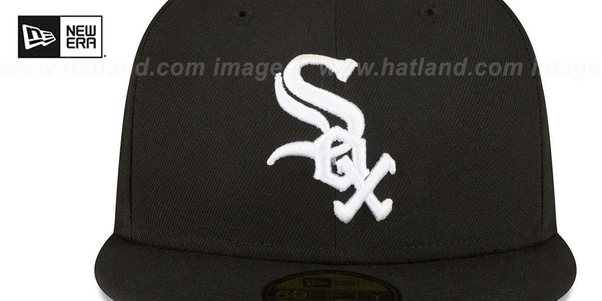 White Sox 2005 'WORLD SERIES SIDE-PATCH UP' Black-White Fitted Hat by New Era