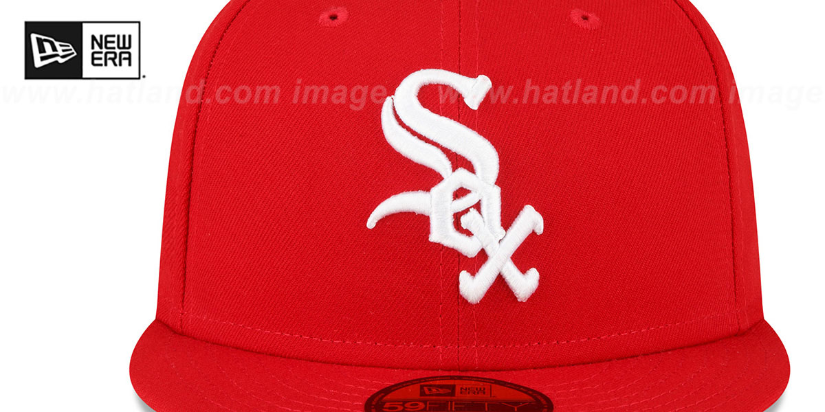 White Sox 2005 'WS SIDE-PATCH UP' Red-White Fitted Hat by New Era