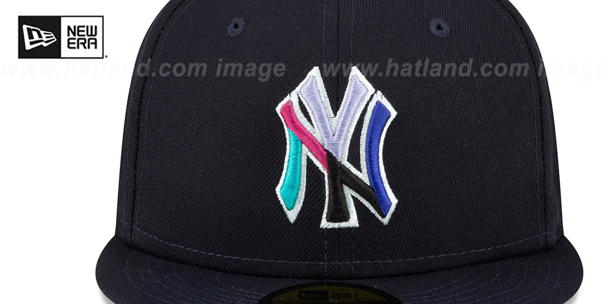 Yankees 1996 WS 'POLAR LIGHTS' Navy-Teal Fitted Hat by New Era