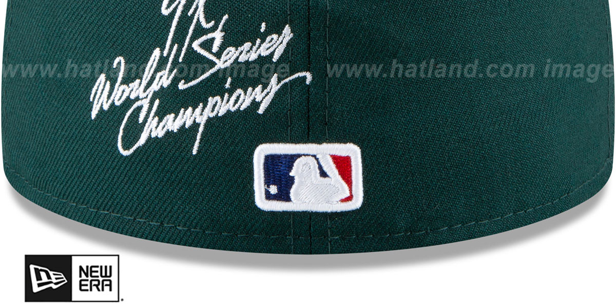 Athletics 'WORLD SERIES CHAMPS ELEMENTS' Green Fitted Hat by New Era