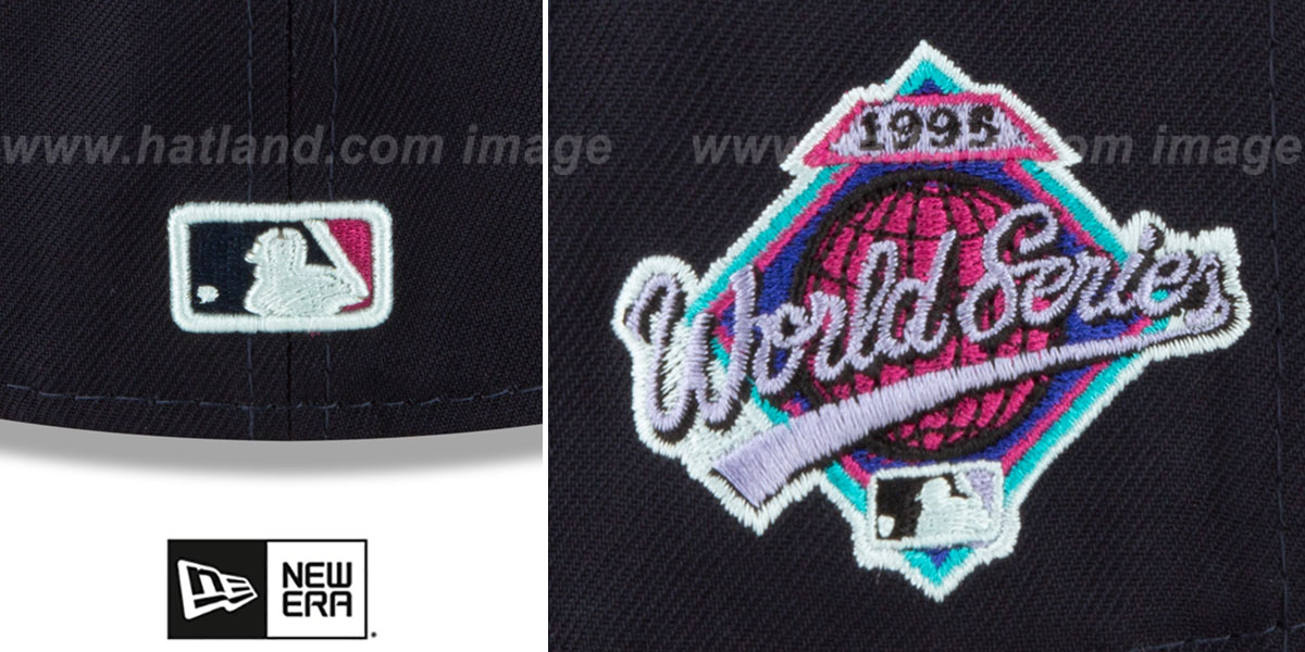 Braves 1995 WS 'POLAR LIGHTS' Navy-Teal Fitted Hat by New Era
