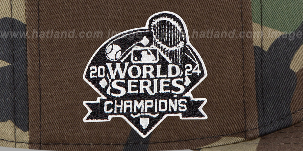 Dodgers '2024 WORLD SERIES' CHAMPIONS SNAPBACK Army Camo Hat by New Era