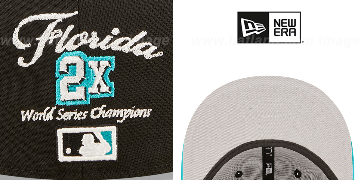 Marlins 'LETTERMAN SIDE-PATCH' Fitted Hat by New Era