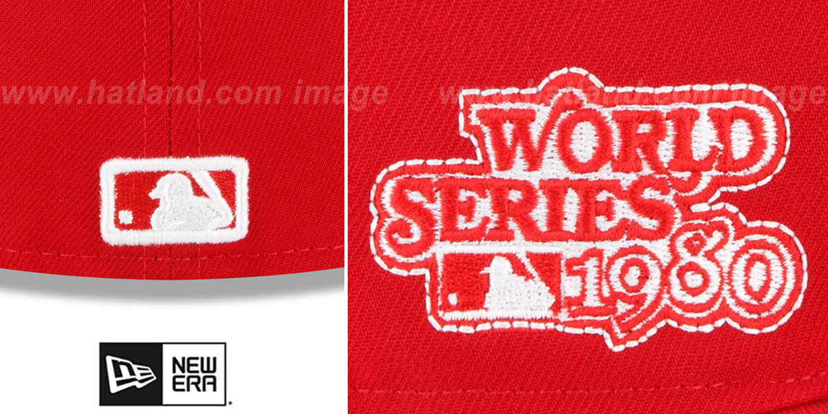 Phillies 1980 'WS SIDE-PATCH UP' Red-White Fitted Hat by New Era