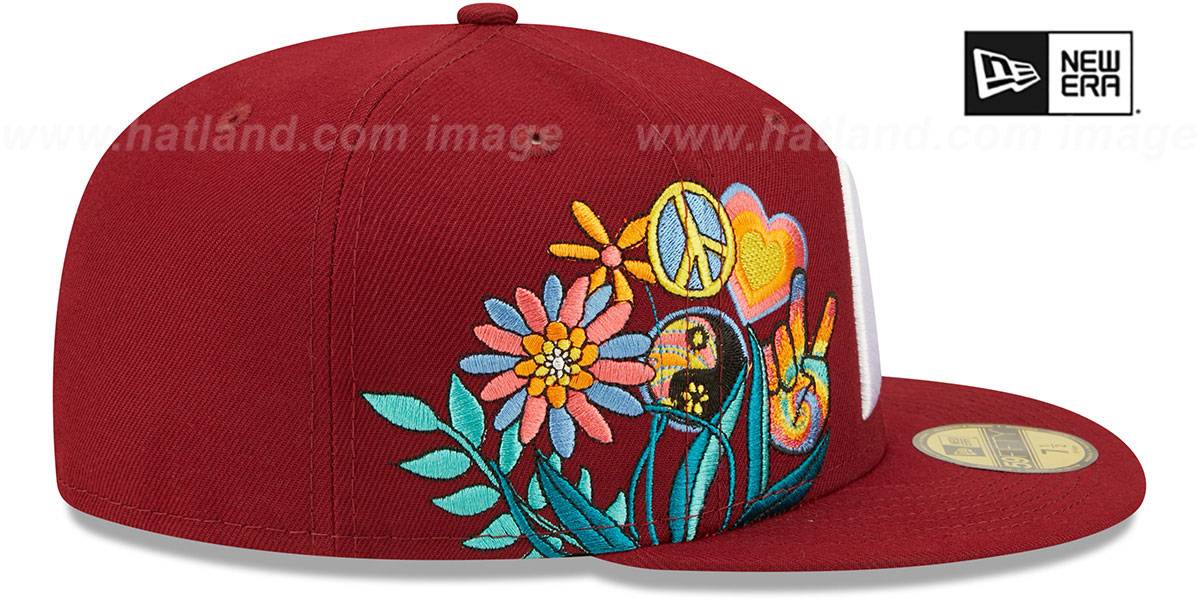 Phillies 'GROOVY' Burgundy Fitted Hat by New Era