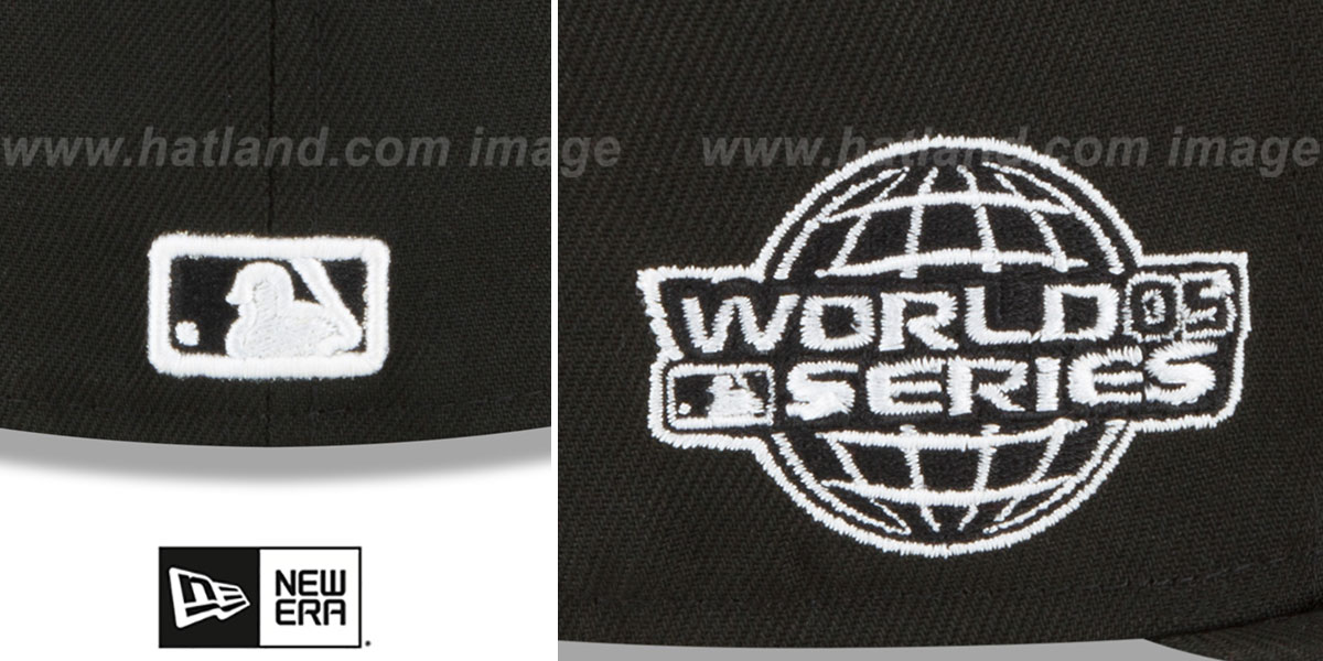 White Sox 2005 'WORLD SERIES SIDE-PATCH UP' Black-White Fitted Hat by New Era